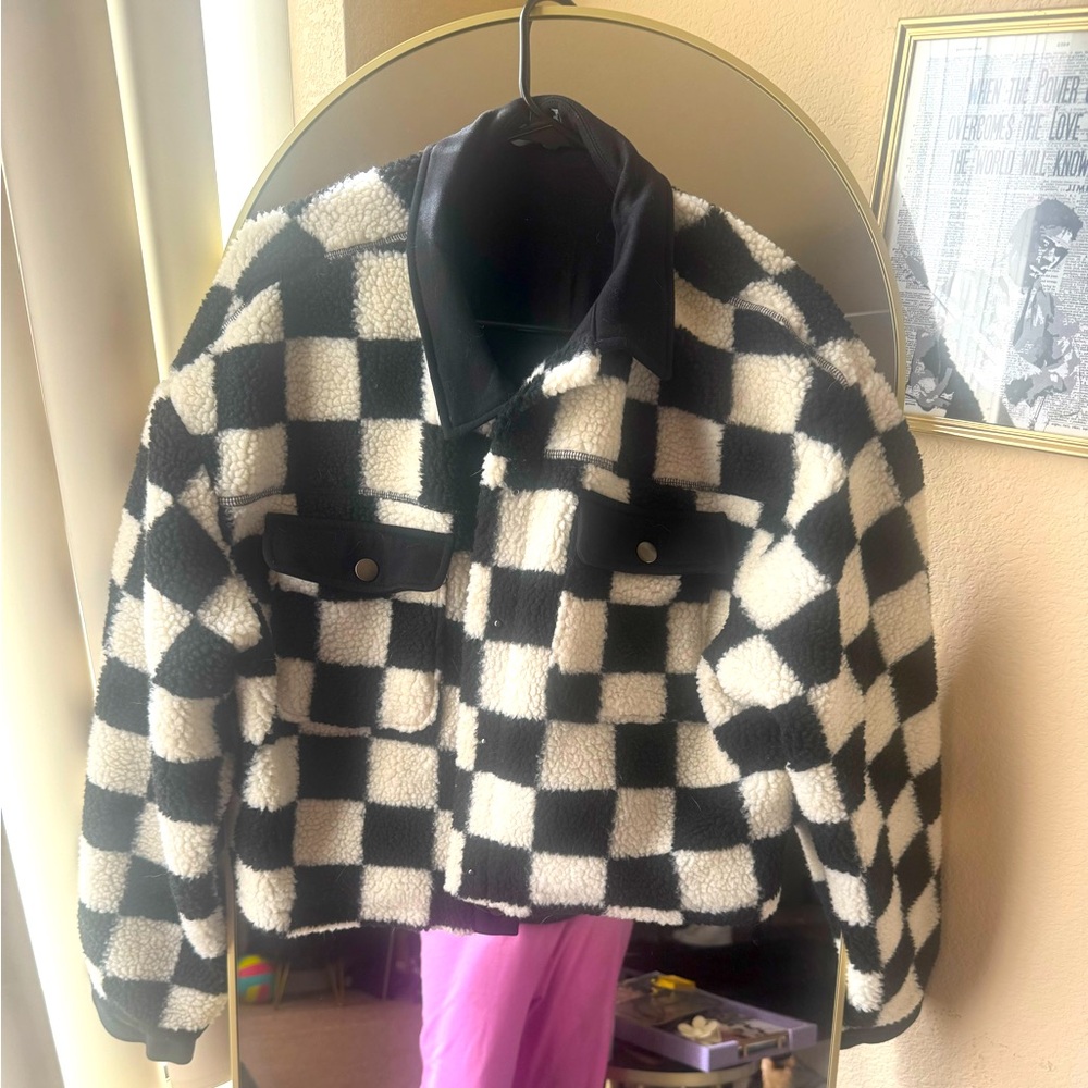Checkered Sherpa Jacket from Paper and Crane